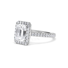 Annabelle Lab Diamond Halo Engagement Ring 18K White Gold 2.75ct F/VS1