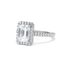 Annabelle Lab Diamond Halo Engagement Ring in Platinum 2.75ct F/VS1
