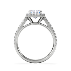 Annabelle Lab Diamond Halo Engagement Ring in Platinum 2.75ct F/VS1