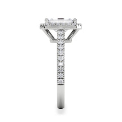 Annabelle Lab Diamond Halo Engagement Ring 18K White Gold 2.75ct F/VS1