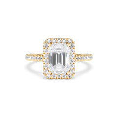 Annabelle Lab Diamond Halo Engagement Ring in 18K Gold 2.75ct F/VS1