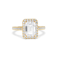 Annabelle Lab Diamond Halo Engagement Ring in 18K Gold 2.75ct F/VS1