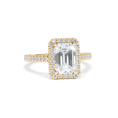 Annabelle Lab Diamond Halo Engagement Ring in 18K Gold 2.75ct F/VS1