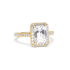 Annabelle Lab Diamond Halo Engagement Ring in 18K Gold 2.75ct F/VS1