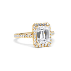 Annabelle Lab Diamond Halo Engagement Ring in 18K Gold 2.75ct F/VS1