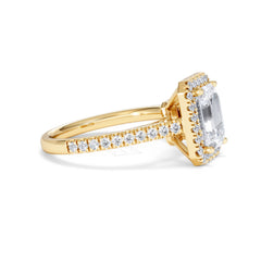 Annabelle Lab Diamond Halo Engagement Ring in 18K Gold 2.75ct F/VS1