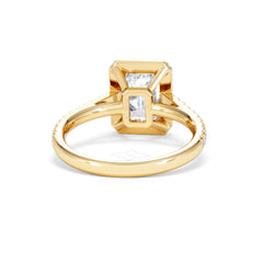Annabelle Lab Diamond Halo Engagement Ring in 18K Gold 2.75ct F/VS1
