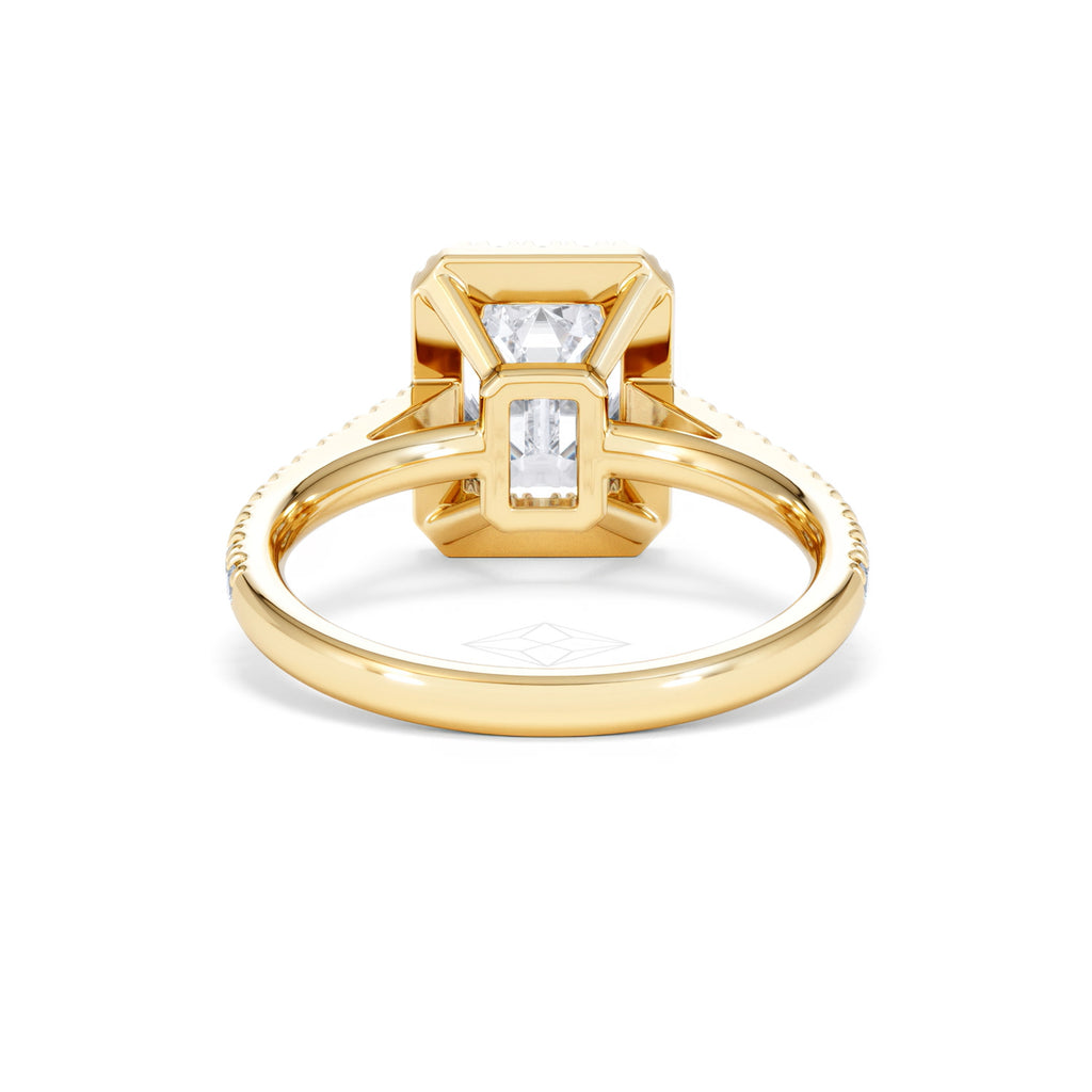 Annabelle Lab Diamond Halo Engagement Ring in 18K Gold 2.75ct F/VS1