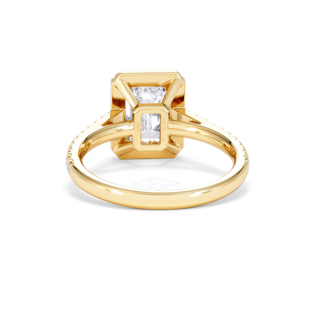 Annabelle Lab Diamond Halo Engagement Ring in 18K Gold 2.75ct F/VS1