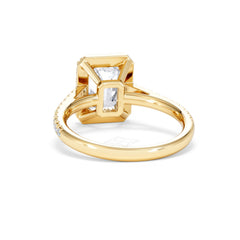 Annabelle Lab Diamond Halo Engagement Ring in 18K Gold 2.75ct F/VS1