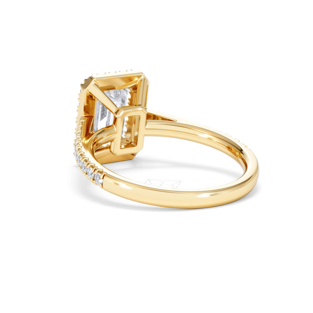Annabelle Lab Diamond Halo Engagement Ring in 18K Gold 2.75ct F/VS1
