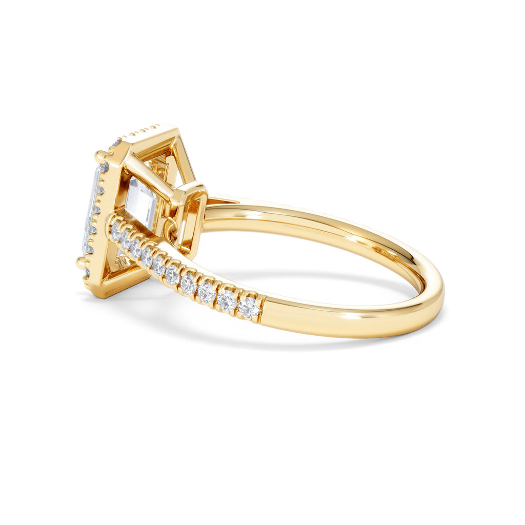 Annabelle Lab Diamond Halo Engagement Ring in 18K Gold 2.75ct F/VS1