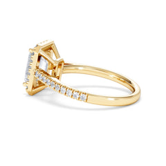Annabelle Lab Diamond Halo Engagement Ring in 18K Gold 2.75ct F/VS1