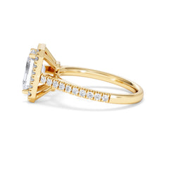Annabelle Lab Diamond Halo Engagement Ring in 18K Gold 2.75ct F/VS1