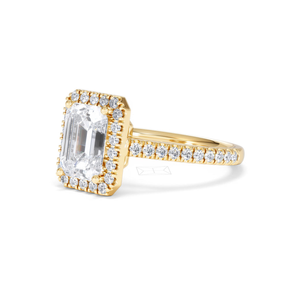 Annabelle Lab Diamond Halo Engagement Ring in 18K Gold 2.75ct F/VS1