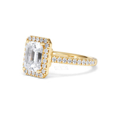 Annabelle Lab Diamond Halo Engagement Ring in 18K Gold 2.75ct F/VS1