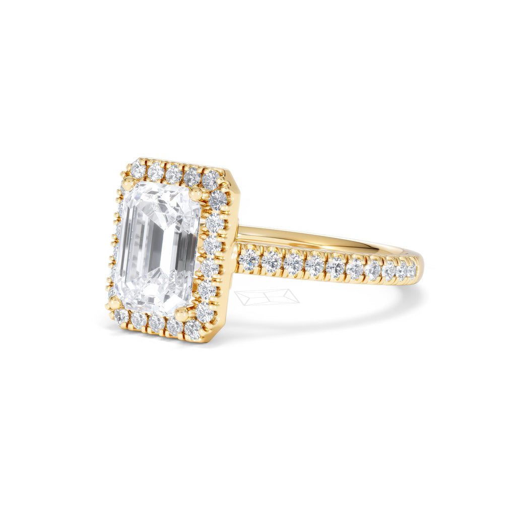 Annabelle Lab Diamond Halo Engagement Ring in 18K Gold 2.75ct F/VS1