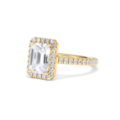Annabelle Lab Diamond Halo Engagement Ring in 18K Gold 2.75ct F/VS1