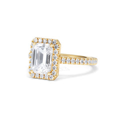 Annabelle Lab Diamond Halo Engagement Ring in 18K Gold 2.75ct F/VS1