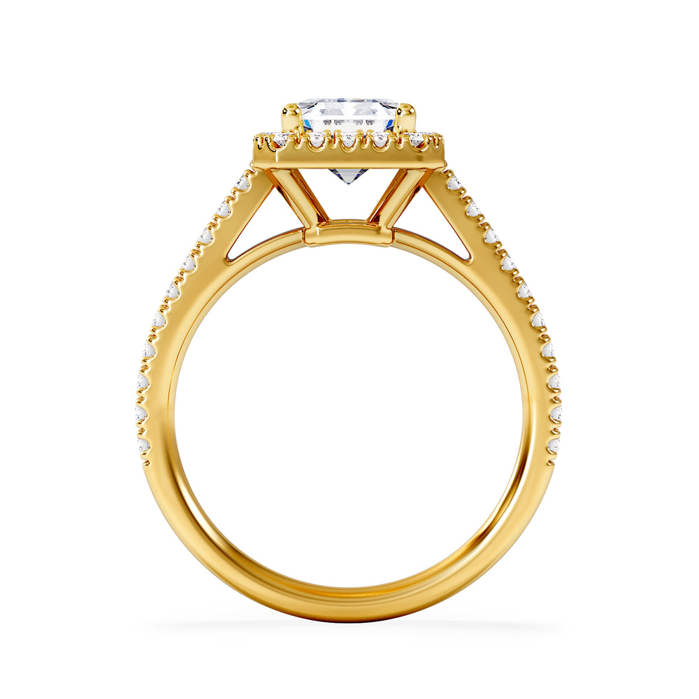 Annabelle Lab Diamond Halo Engagement Ring in 18K Gold 2.75ct F/VS1