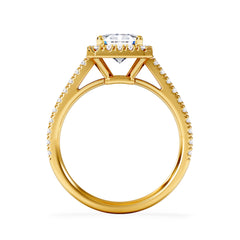 Annabelle Lab Diamond Halo Engagement Ring in 18K Gold 2.75ct F/VS1