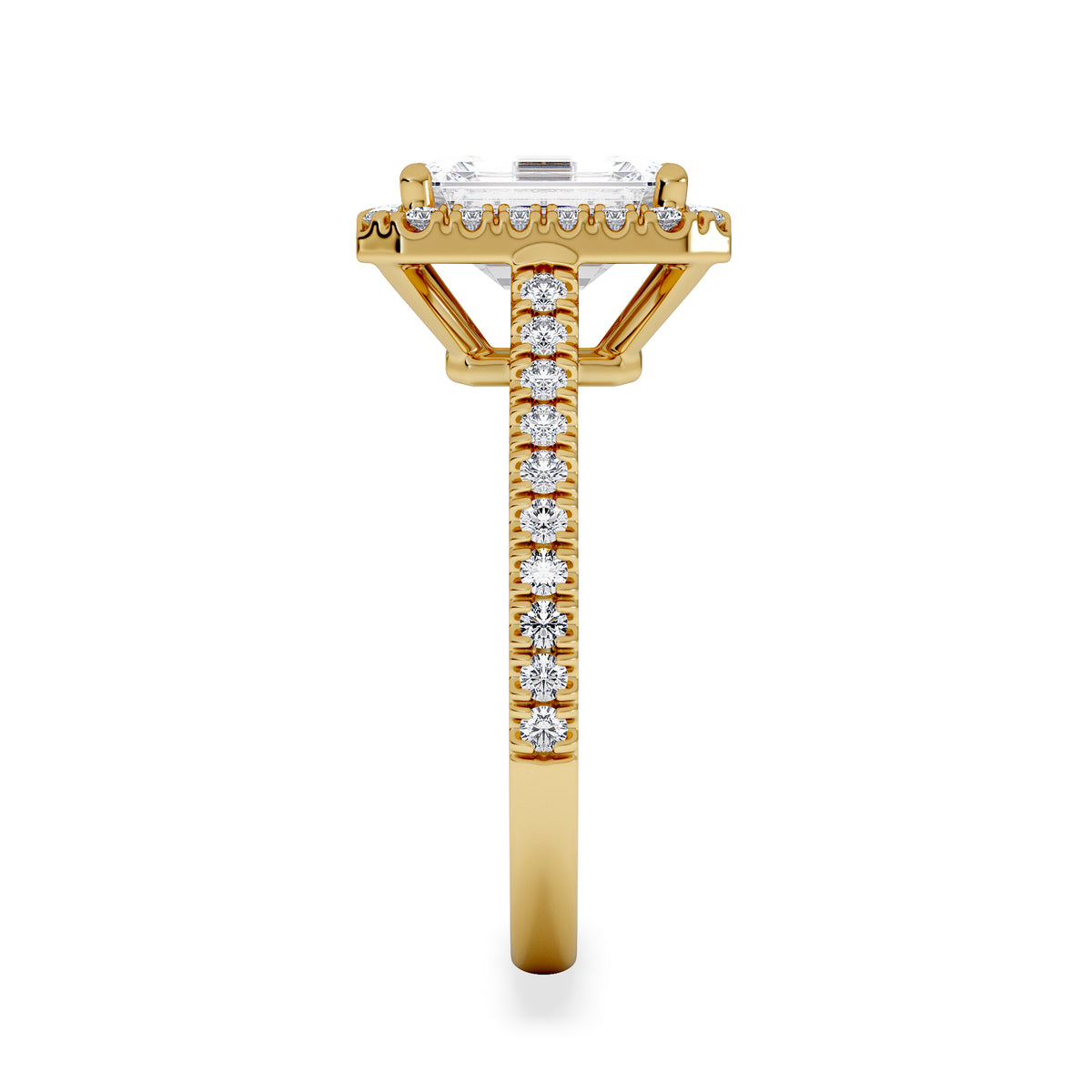 Annabelle Lab Diamond Halo Engagement Ring in 18K Gold 2.75ct F/VS1