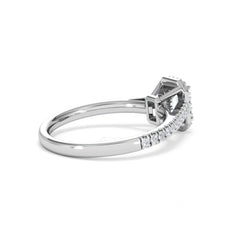 Annabelle Diamond Halo Engagement Ring 18K White Gold 1ct G/VS2