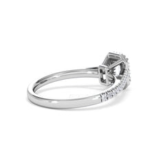 Annabelle Diamond Halo Engagement Ring 18K White Gold 1ct G/VS2