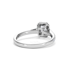 Annabelle Lab Diamond Halo Engagement Ring in Platinum 1ct F/VS1