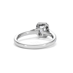 Annabelle Lab Diamond Halo Engagement Ring in Platinum 1ct F/VS1