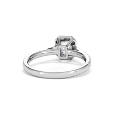 Annabelle Lab Diamond Halo Engagement Ring in Platinum 1ct F/VS1