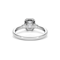 Annabelle Lab Diamond Halo Engagement Ring in Platinum 1ct F/VS1
