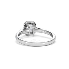 Annabelle Lab Diamond Halo Engagement Ring in Platinum 1ct F/VS1