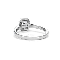 Annabelle Diamond Halo Engagement Ring 18K White Gold 1ct G/VS2