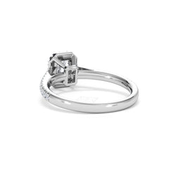 Annabelle Lab Diamond Halo Engagement Ring in Platinum 1ct F/VS1