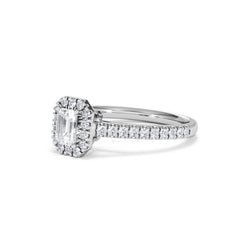 Annabelle Lab Diamond Halo Engagement Ring in Platinum 1ct F/VS1