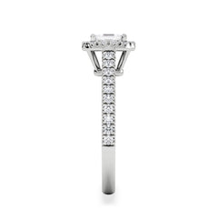 Annabelle Diamond Halo Engagement Ring 18K White Gold 1ct G/VS2