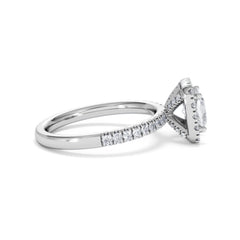 Beatrice Lab Diamond Halo Engagement Ring in Platinum 1.65ct F/VS1
