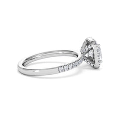Beatrice GIA Diamond Halo Engagement Ring in Platinum 1.65ct G/VS
