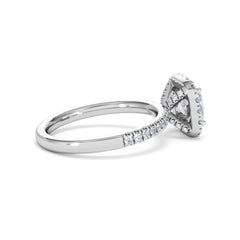 Beatrice GIA Diamond Halo Engagement Ring in Platinum 1.65ct G/VS