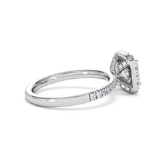 Beatrice GIA Diamond Halo Engagement Ring in Platinum 1.65ct G/VS