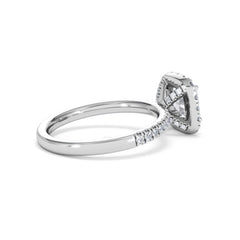 Beatrice Lab Diamond Halo Engagement Ring in Platinum 1.65ct F/VS1