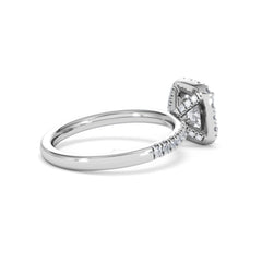 Beatrice GIA Diamond Halo Engagement Ring in Platinum 1.65ct G/VS