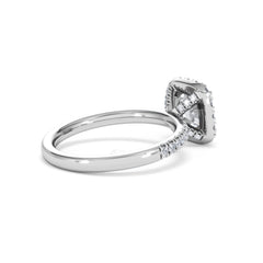 Beatrice GIA Diamond Halo Engagement Ring in Platinum 1.65ct G/VS