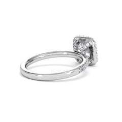 Beatrice GIA Diamond Halo Engagement Ring in Platinum 1.65ct G/VS