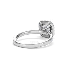Beatrice GIA Diamond Halo Engagement Ring in Platinum 1.65ct G/VS