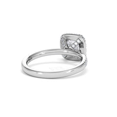 Beatrice GIA Diamond Halo Engagement Ring in Platinum 1.65ct G/VS