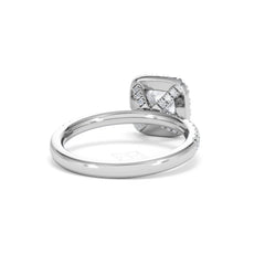 Beatrice GIA Diamond Halo Engagement Ring in Platinum 1.65ct G/VS