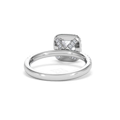 Beatrice GIA Diamond Halo Engagement Ring in Platinum 1.65ct G/VS