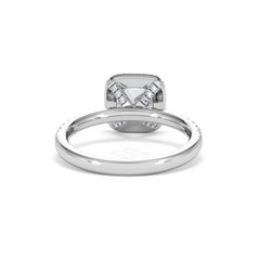 Beatrice GIA Diamond Halo Engagement Ring in Platinum 1.65ct G/VS